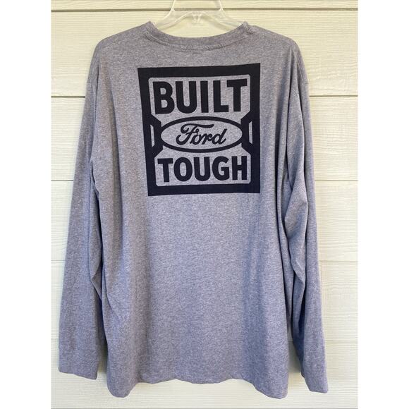 FORD Vehicle Gray BUILT FORD TOUGH Logo Crewneck Graphic Tshirt Tee 2XL NEW NWT - Picture 2 of 5